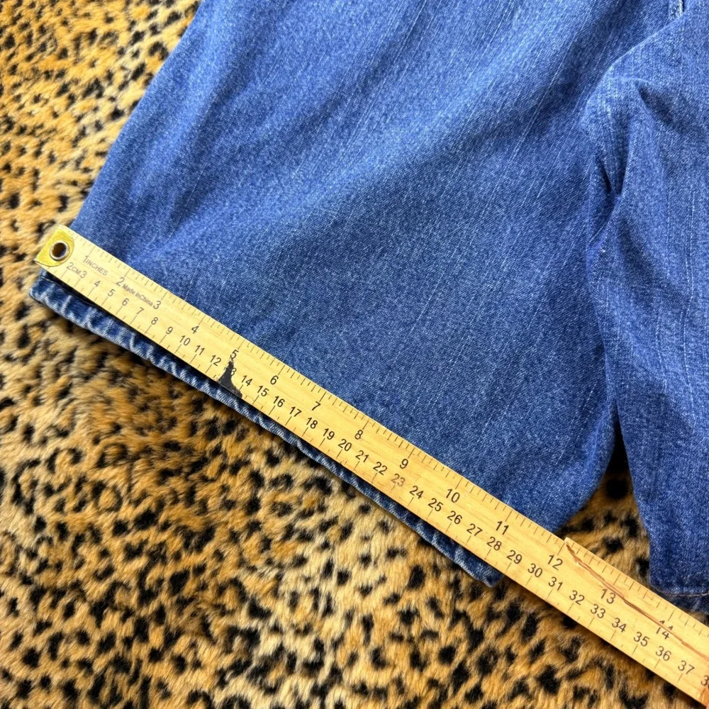 Wrangler Carpenter Denim Shorts Mens 38 Blue Baggy 2000s Workwear 6400WDV